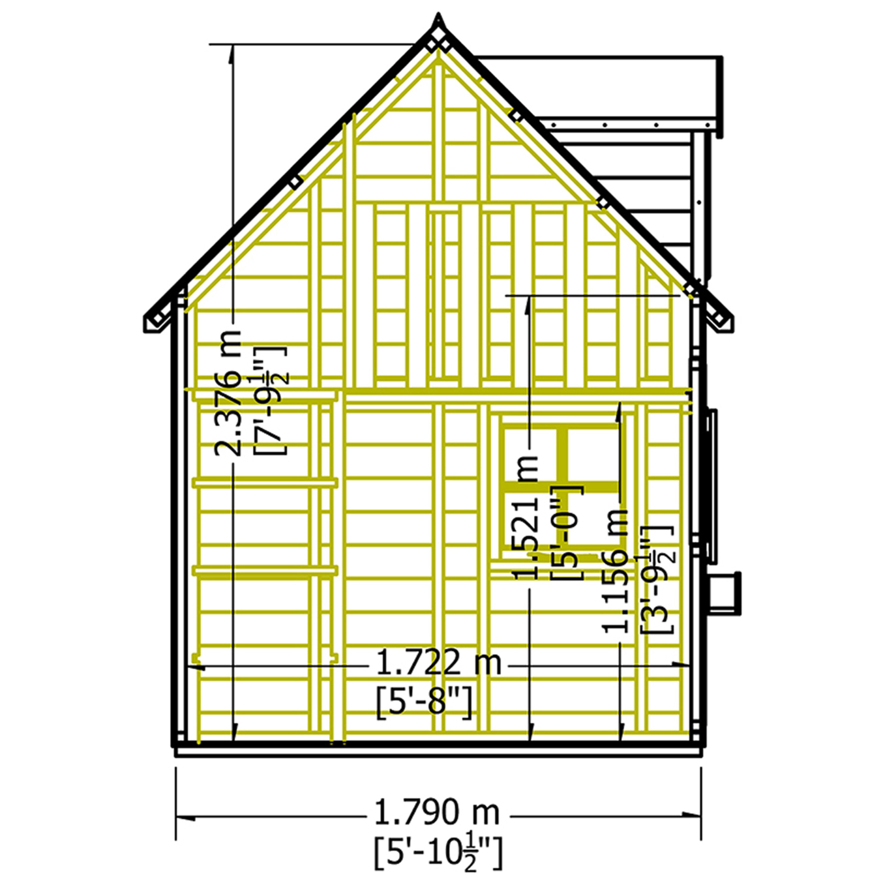 Shire Hatter’s House 8x6ft Wooden Playhouse – Kids Garden Outdoor Playhouse