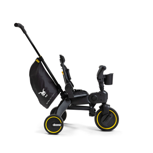 Doona Liki S5 Premium Foldable Toddler Trike with Travel Bag – Midnight Black
