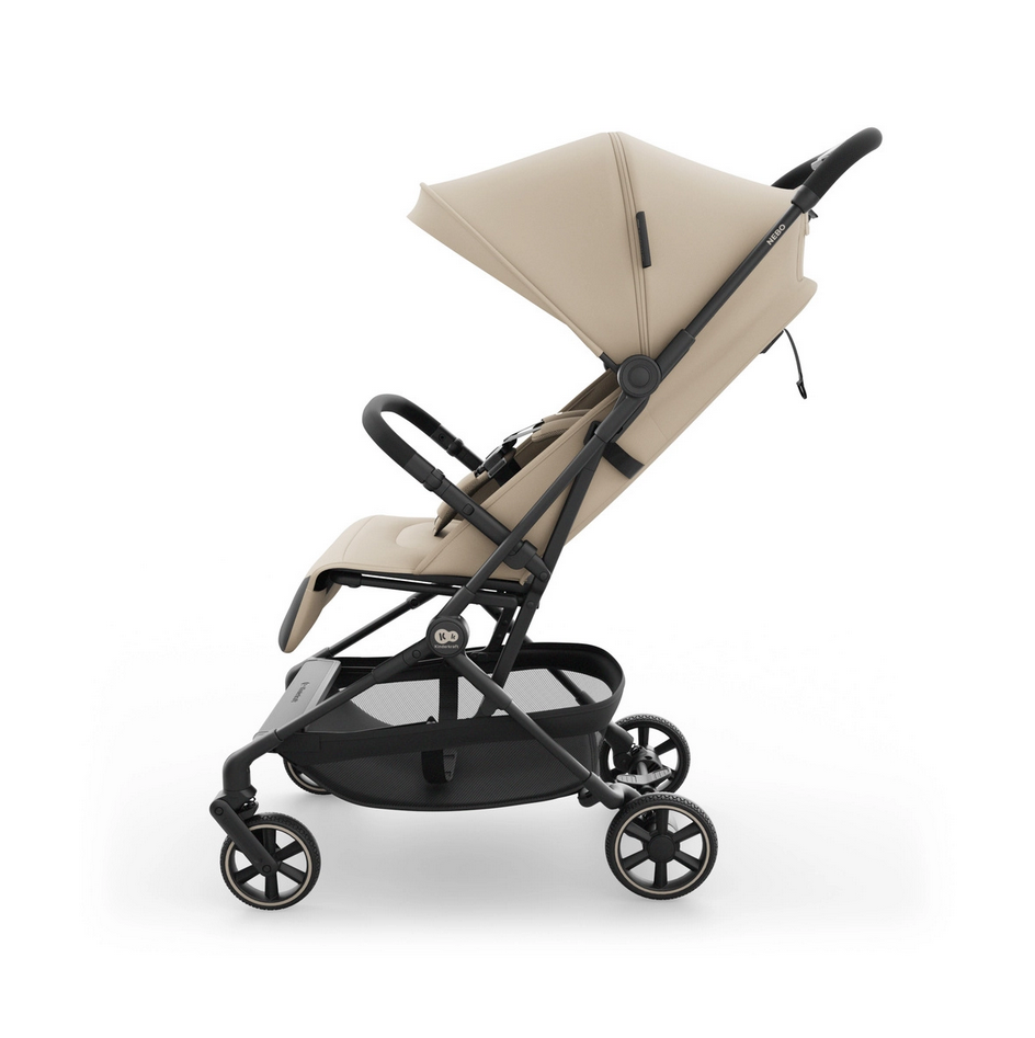 Kinderkraft Nebo Compact Stroller – Beige Lightweight Foldable Pushchair