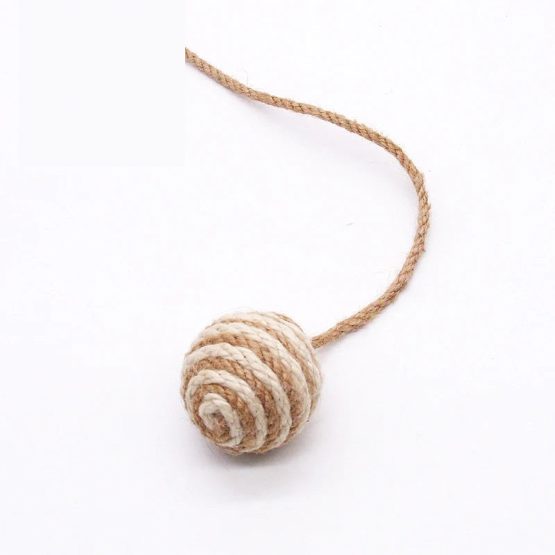 Rattle & Roll Sisal Weave Interactive Cat Ball