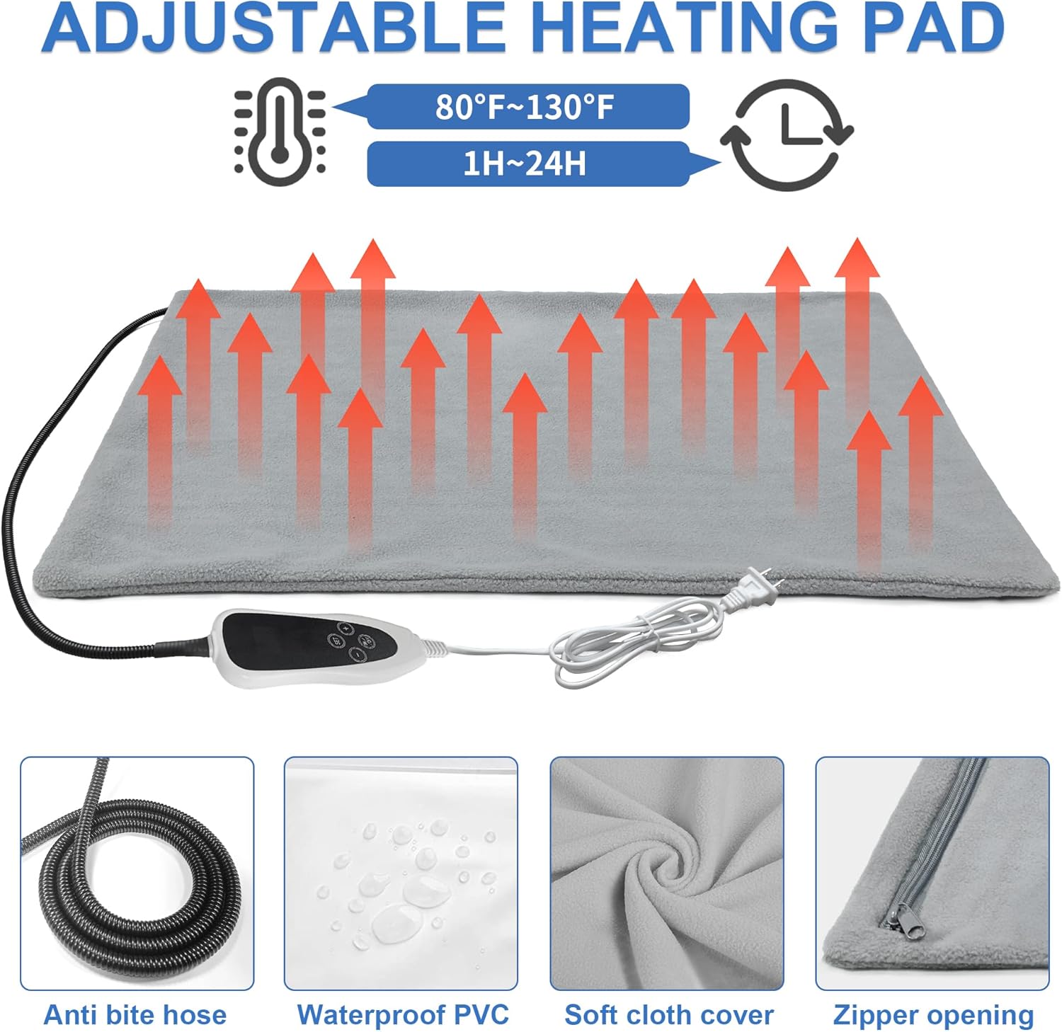 Heated Cat House with Smart Thermostat – Foldable Waterproof Pet Shelter & Heating Pad for Indoor and Outdoor Use