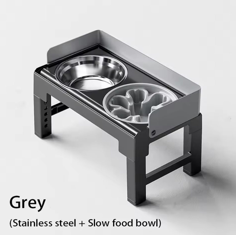 ElevEase Adjustable Raised Dog Bowl Set