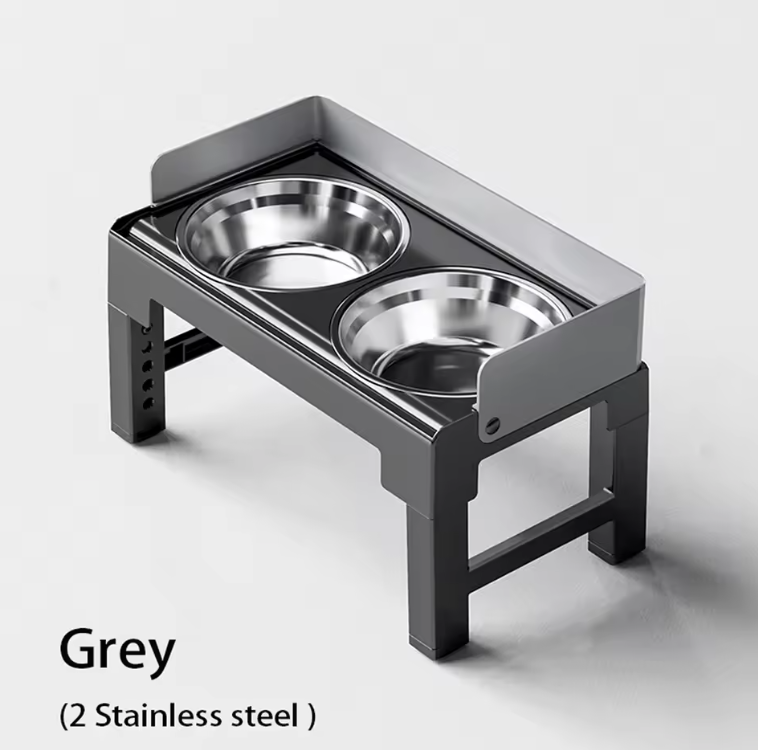 ElevEase Adjustable Raised Dog Bowl Set
