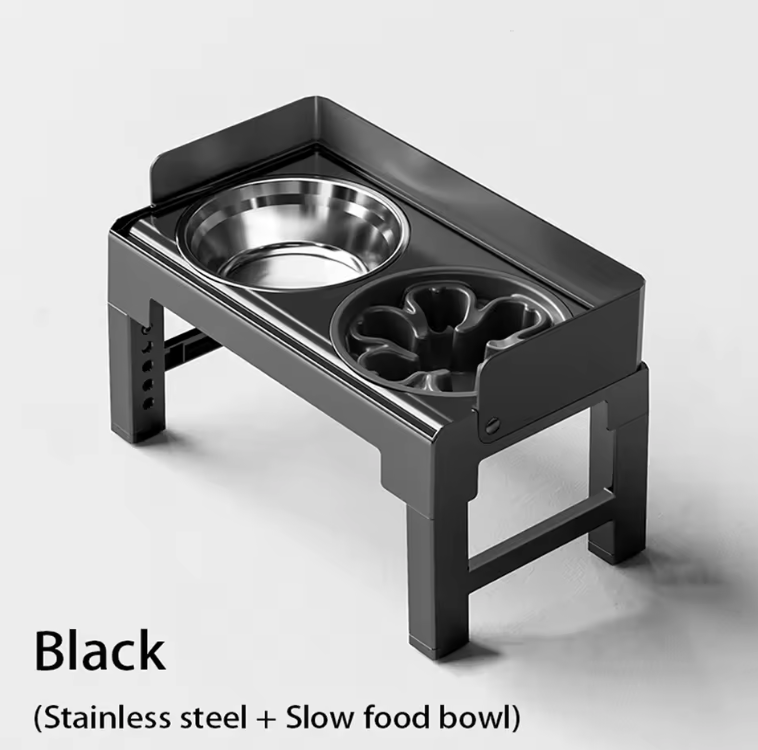 ElevEase Adjustable Raised Dog Bowl Set