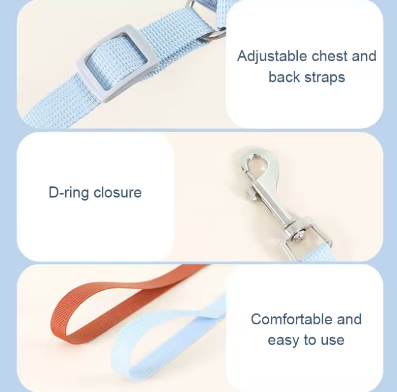 TrailMate Adjustable Dog & Cat Harness + Leash Set