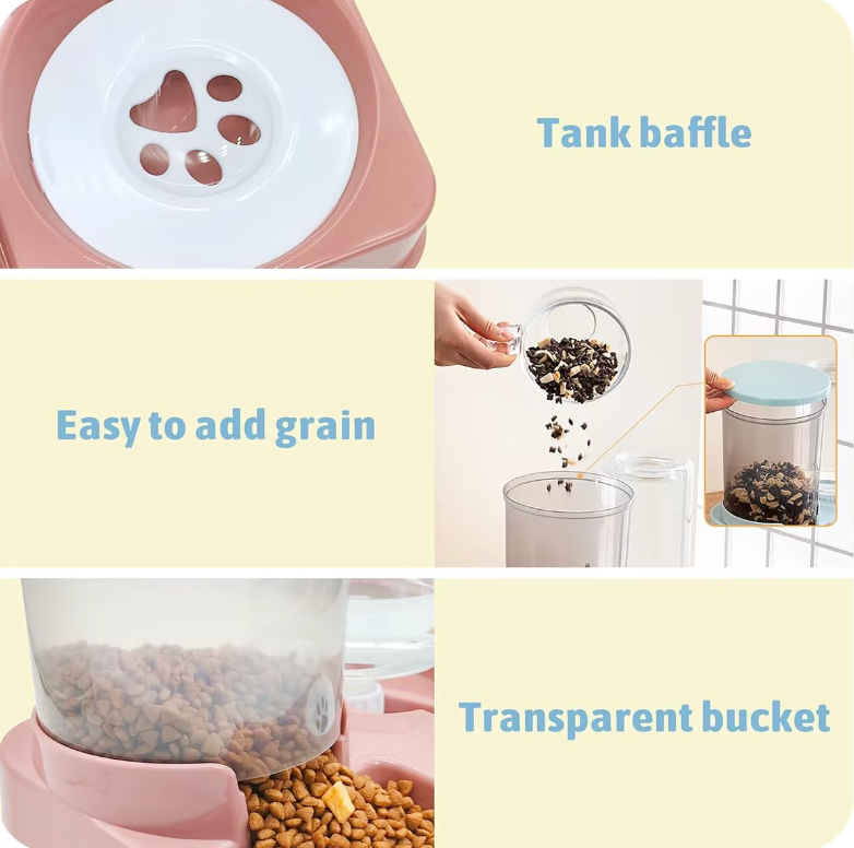 PawServe 2-in-1 Automatic Pet Feeder & Water Dispenser