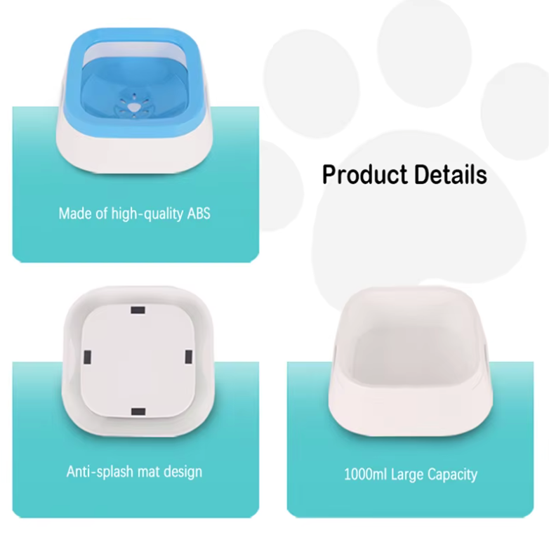 SplashGuard Large Capacity Pet Water Bowl