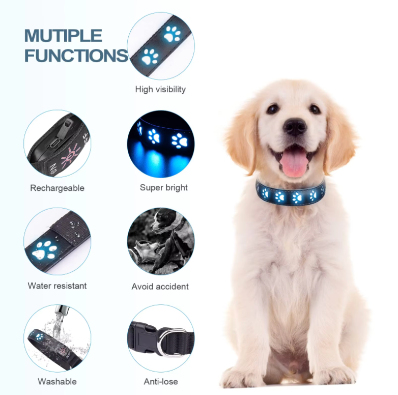GlowPup 7-Mode LED Dog Collar