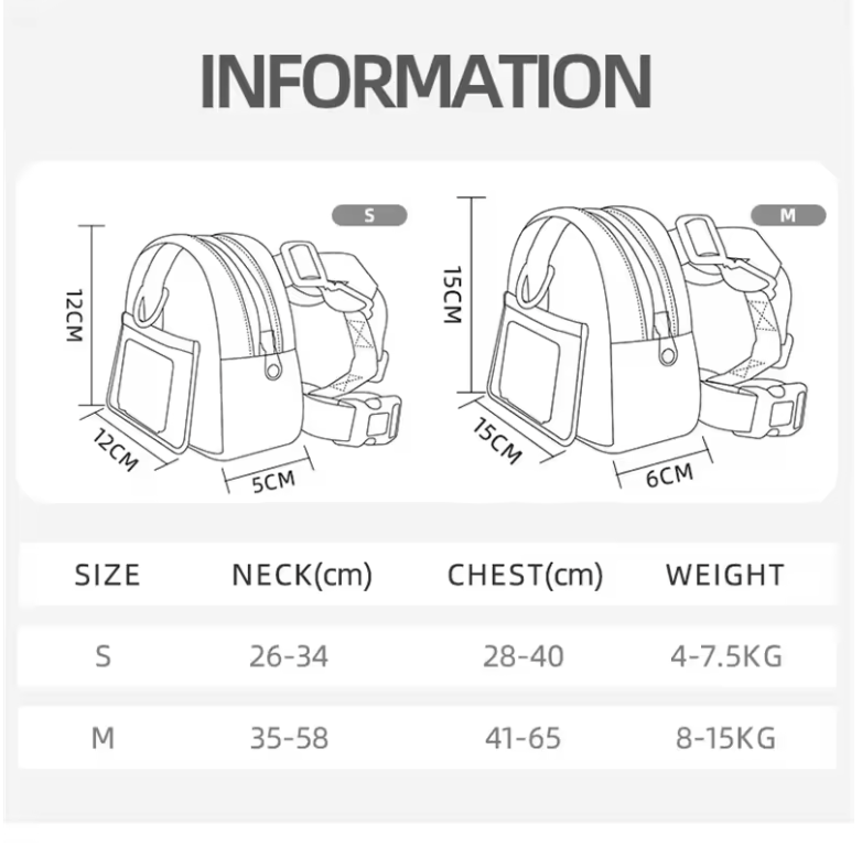 TrailTrek Pet Backpack with Harness & Treat Pouch