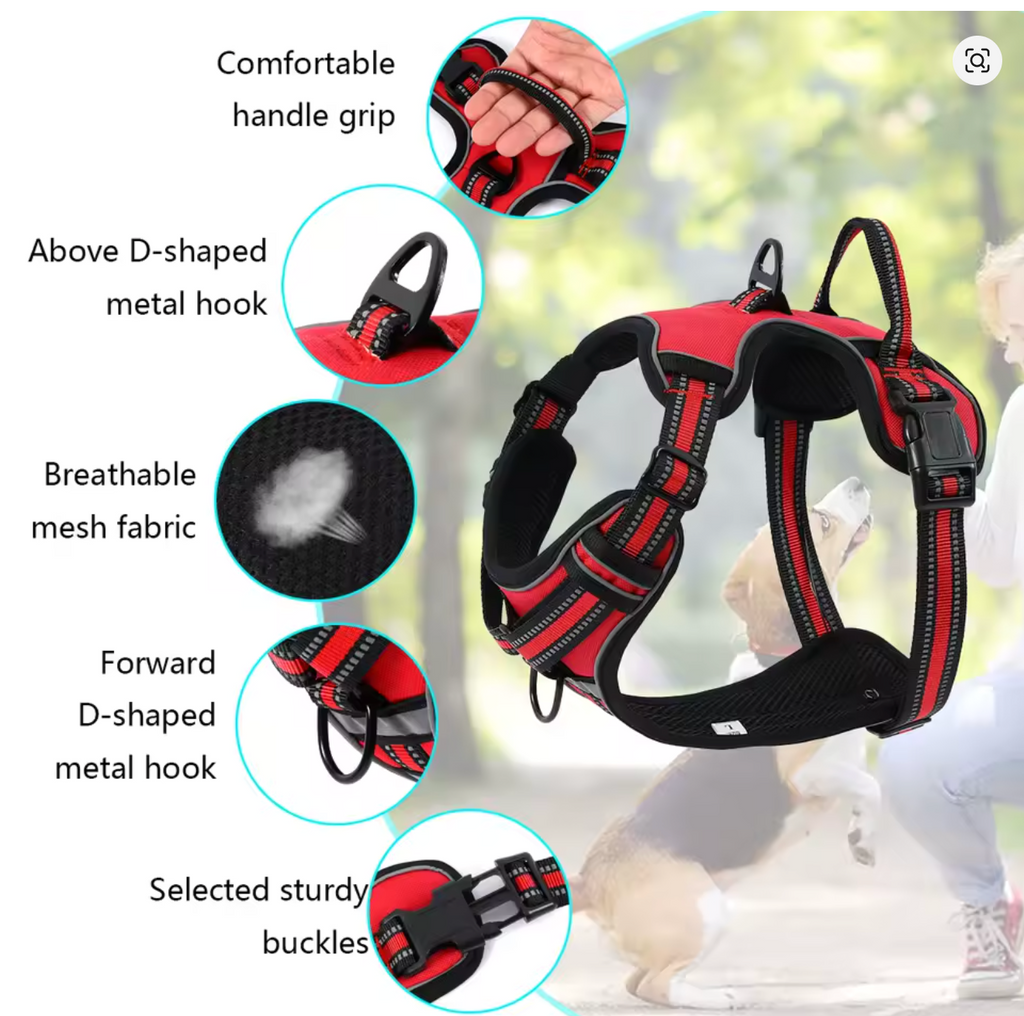 SafeStride Adjustable Reflective Dog Harness Vest