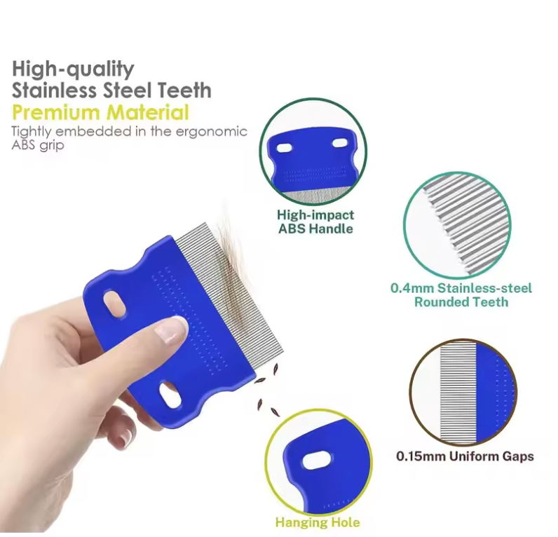 Essential 4-Piece Pet Health & Grooming Comb Set