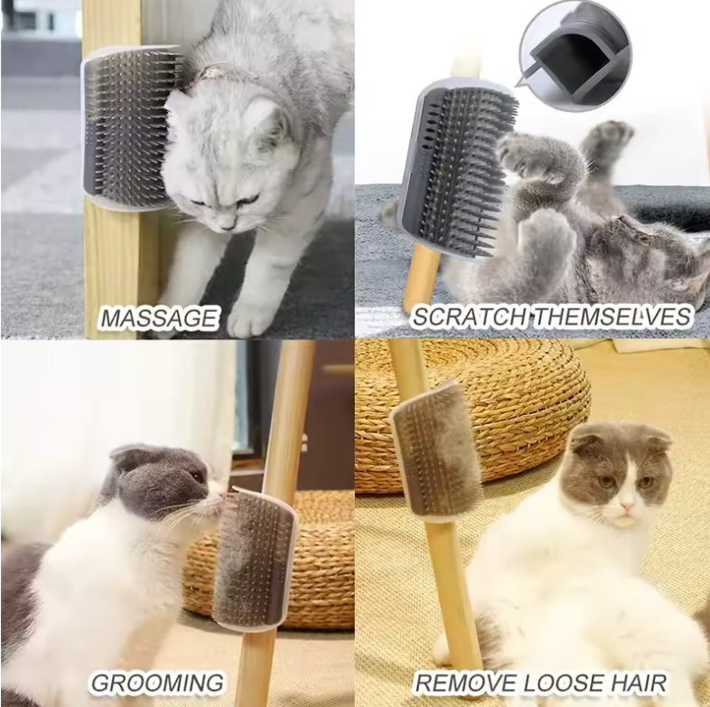 Furniture-Fit Self-Grooming Corner Brush