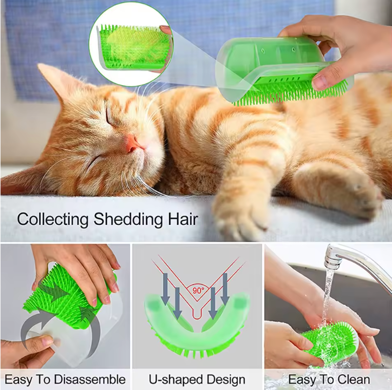 Furniture-Fit Self-Grooming Corner Brush