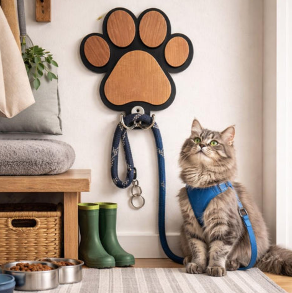 Paw-Post Wooden Hook