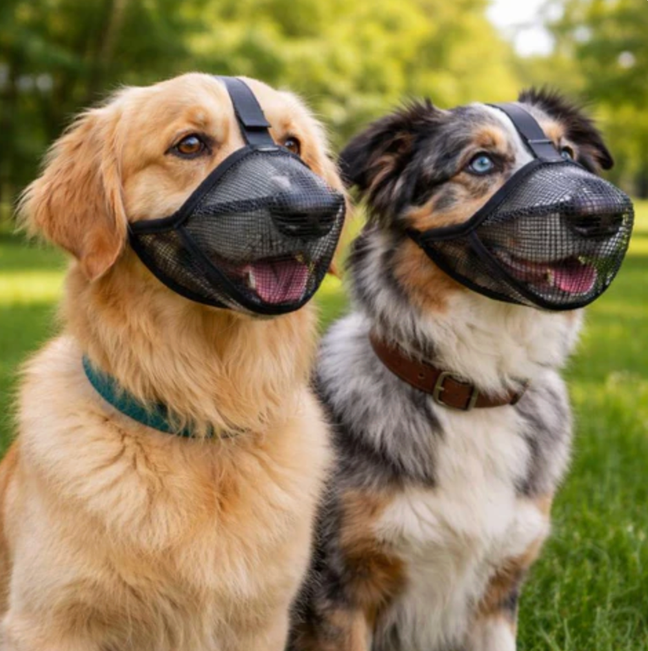 GoldenGuard Dog Mesh Muzzle