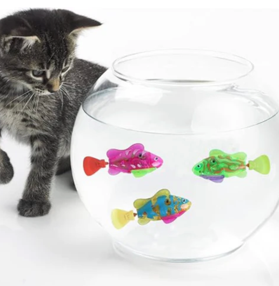 AquaBuddies Swimming Cat Toy Fish Set