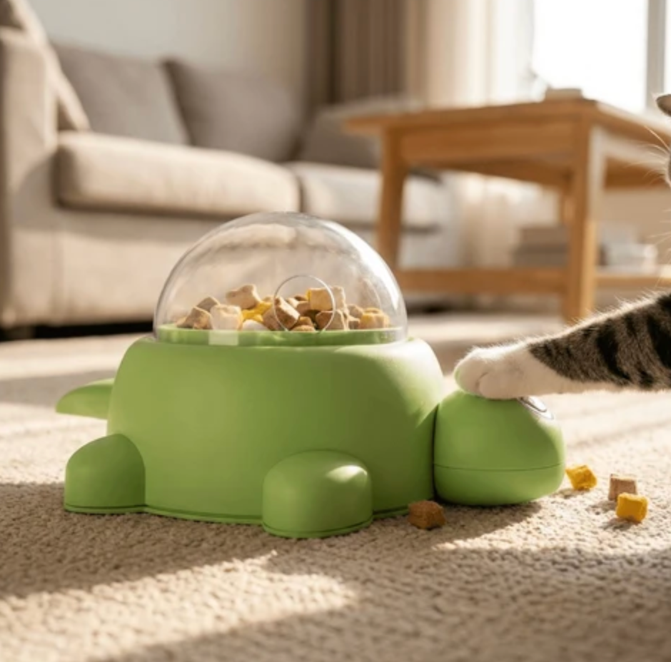 Interactive Pet Food Dispenser