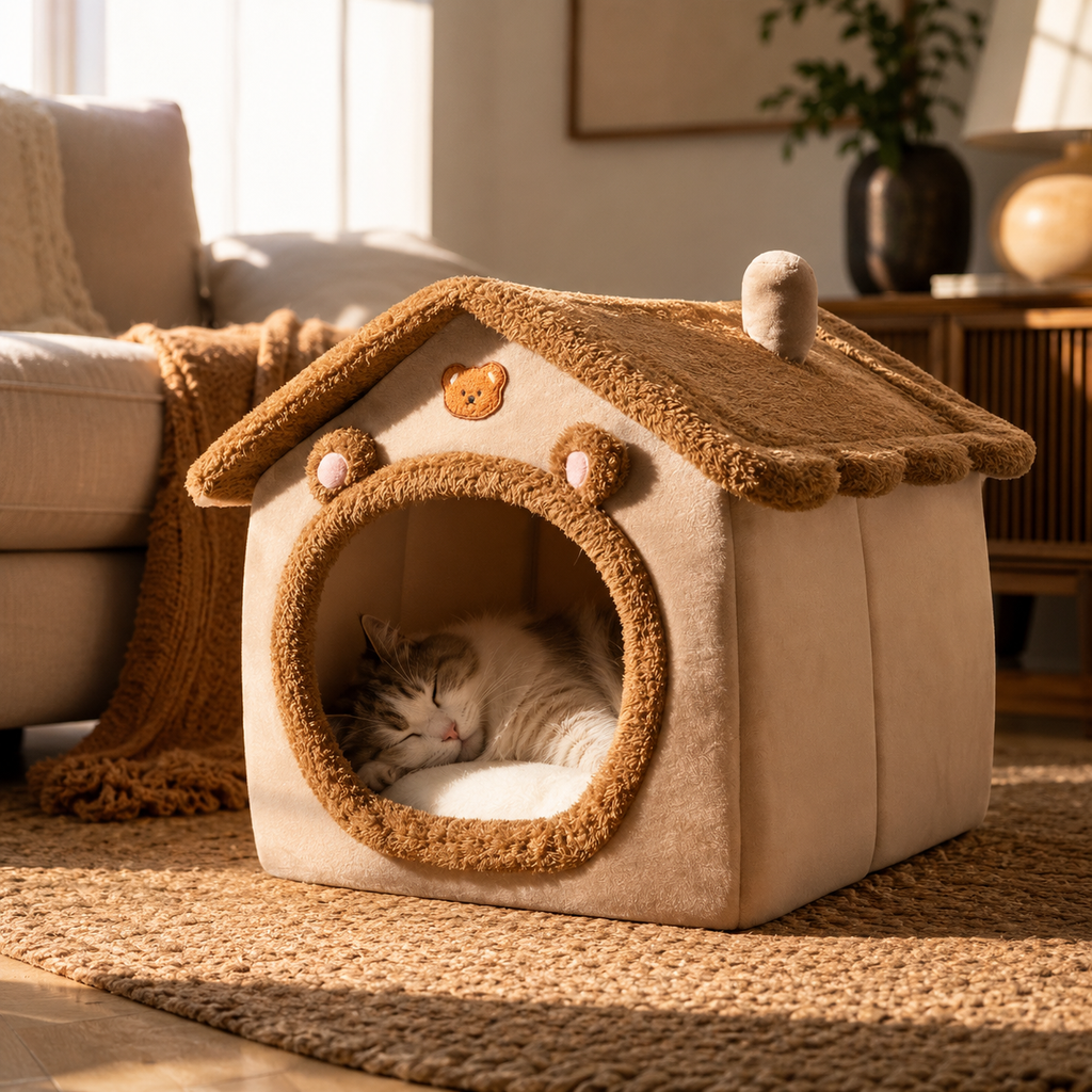 CozyNest Foldable Pet House