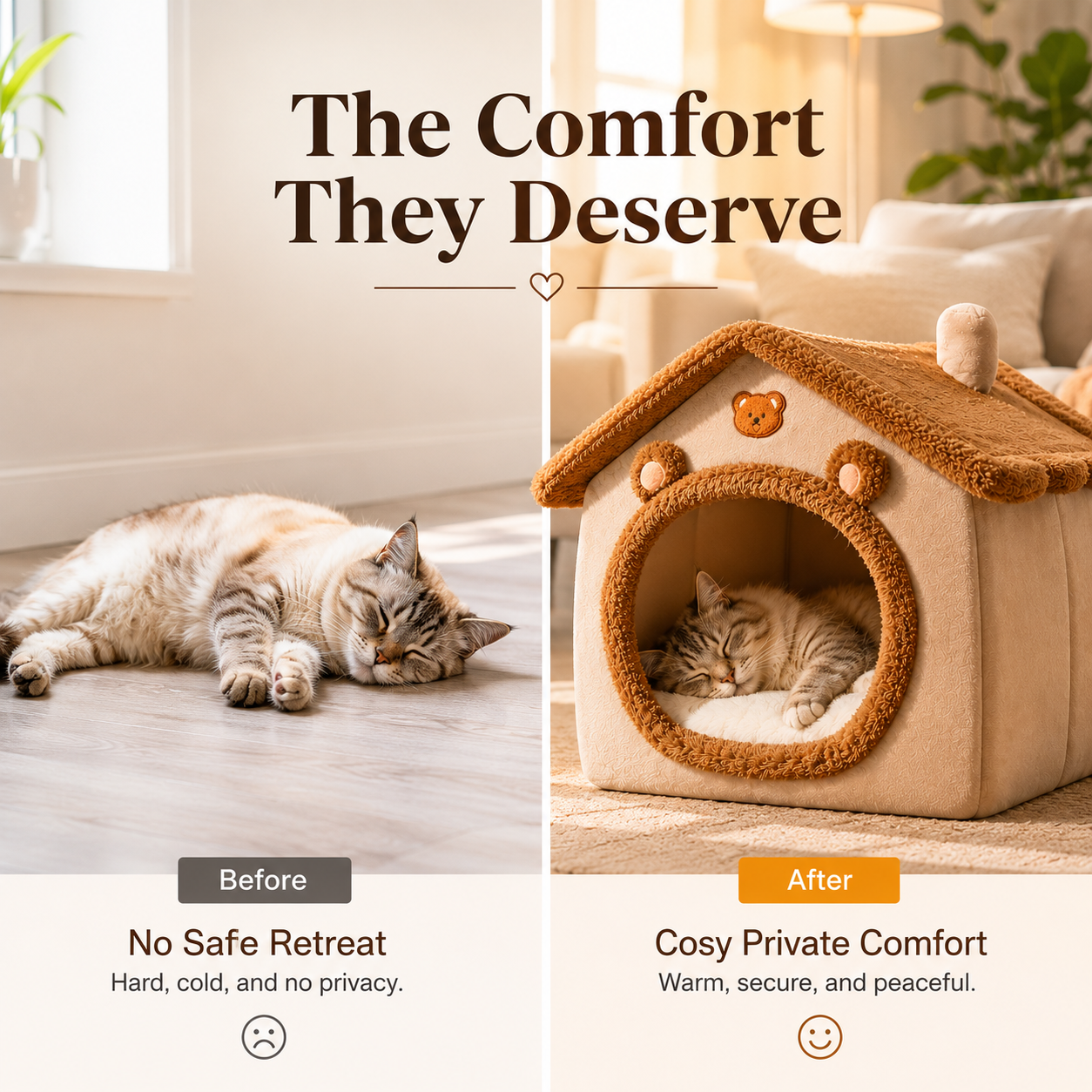 CozyNest Foldable Pet House