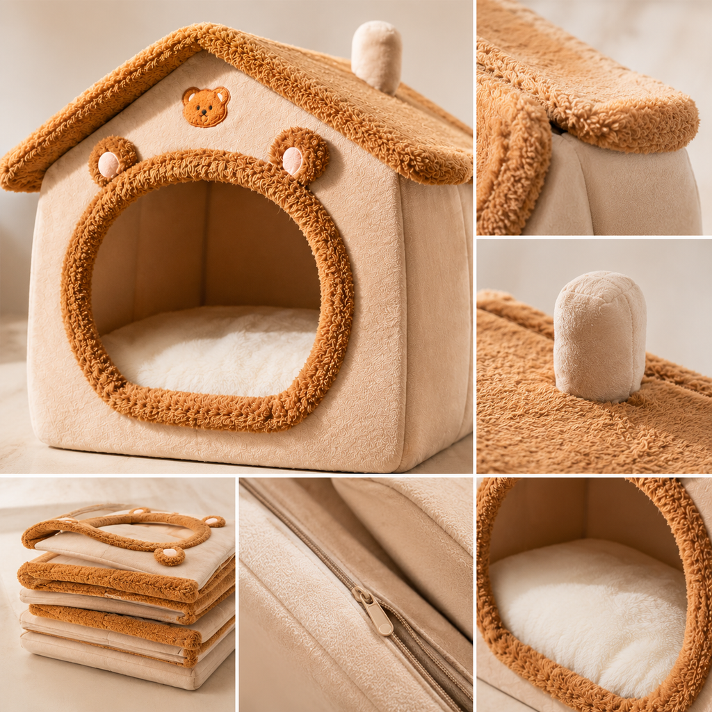 CozyNest Foldable Pet House