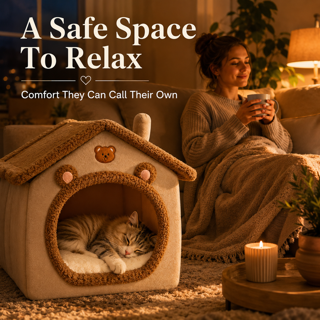 CozyNest Foldable Pet House