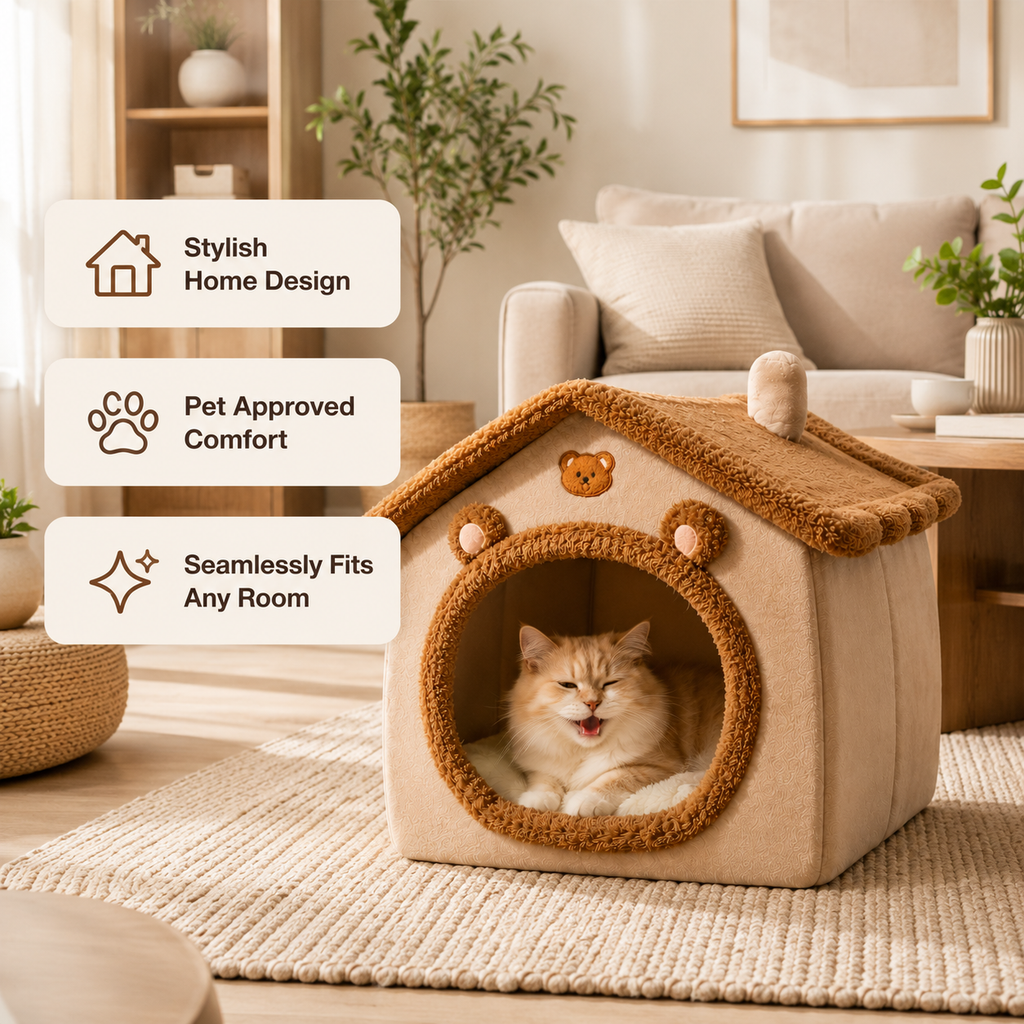 CozyNest Foldable Pet House
