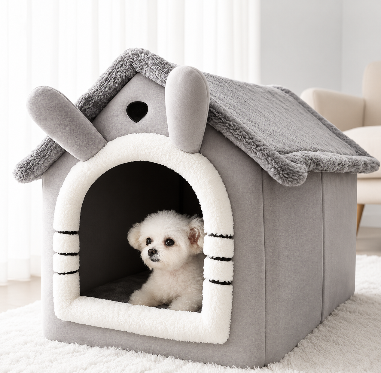 CozyNest Foldable Pet House