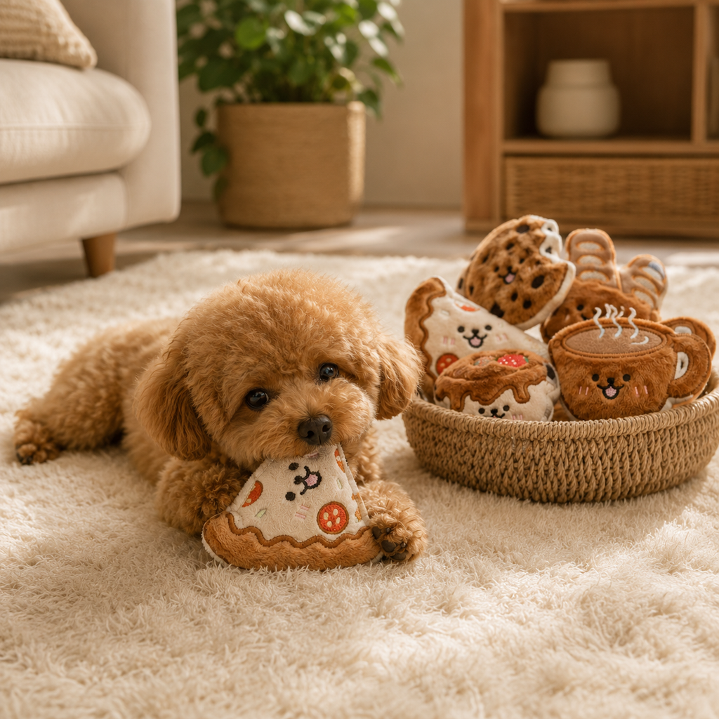 Plush Squeaky Dog Toy Set