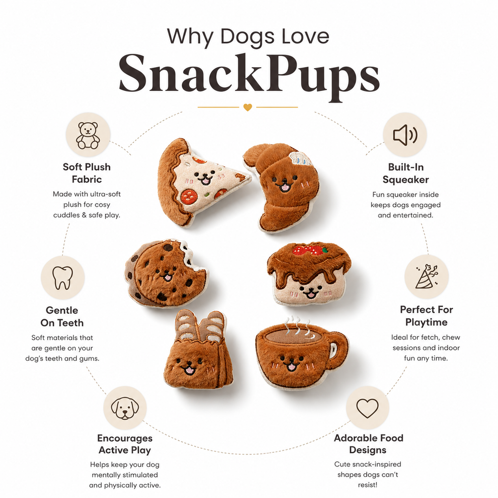 Plush Squeaky Dog Toy Set