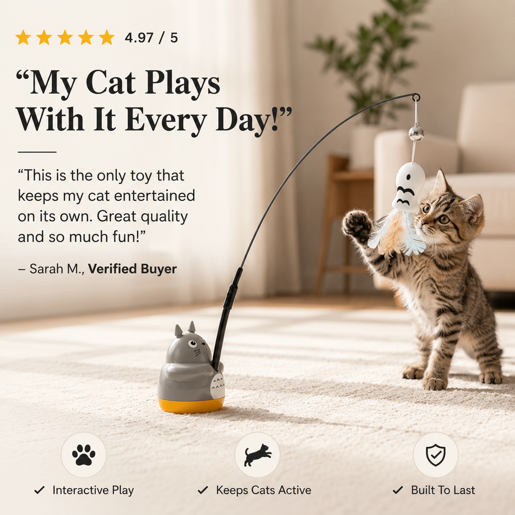 Interactive Cat Teaser Wand