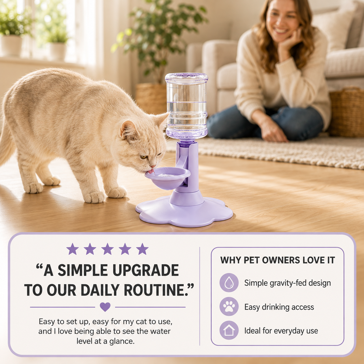 Gravity Pet Water Dispenser