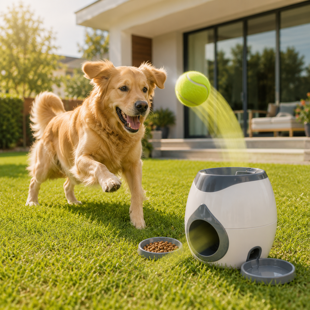 PetJoy Auto Tennis Launcher & Treat Feeder