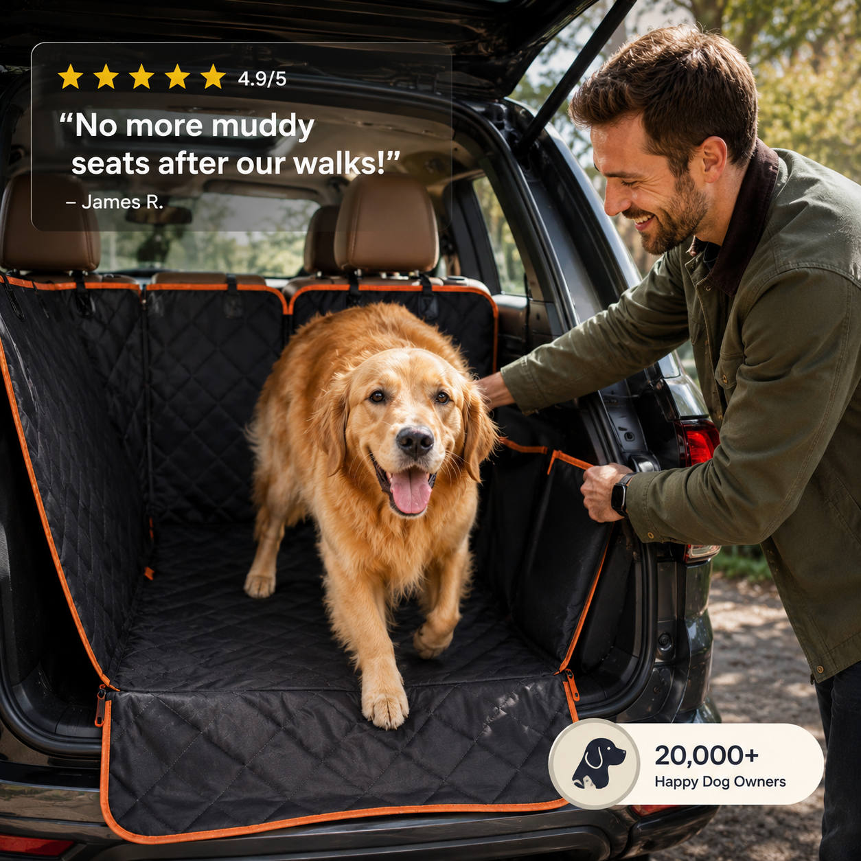 ShieldPro Waterproof Rear Seat Protector