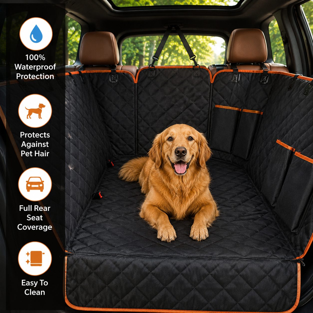 ShieldPro Waterproof Rear Seat Protector