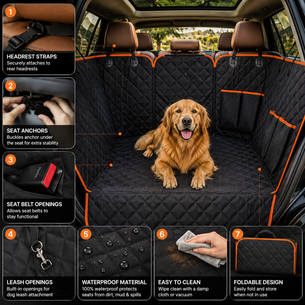 ShieldPro Waterproof Rear Seat Protector
