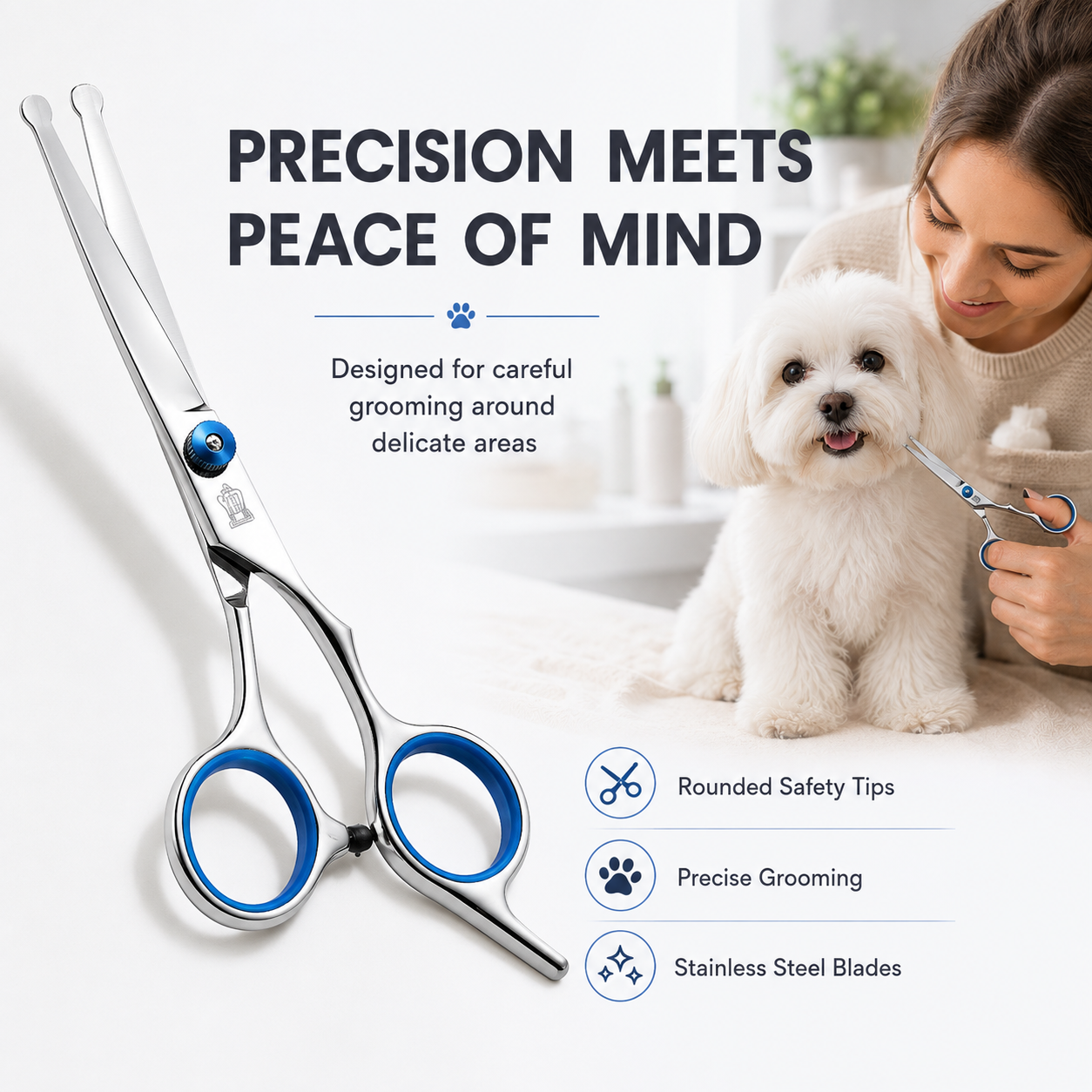 Safety Tip Professional Pet Grooming Scissors