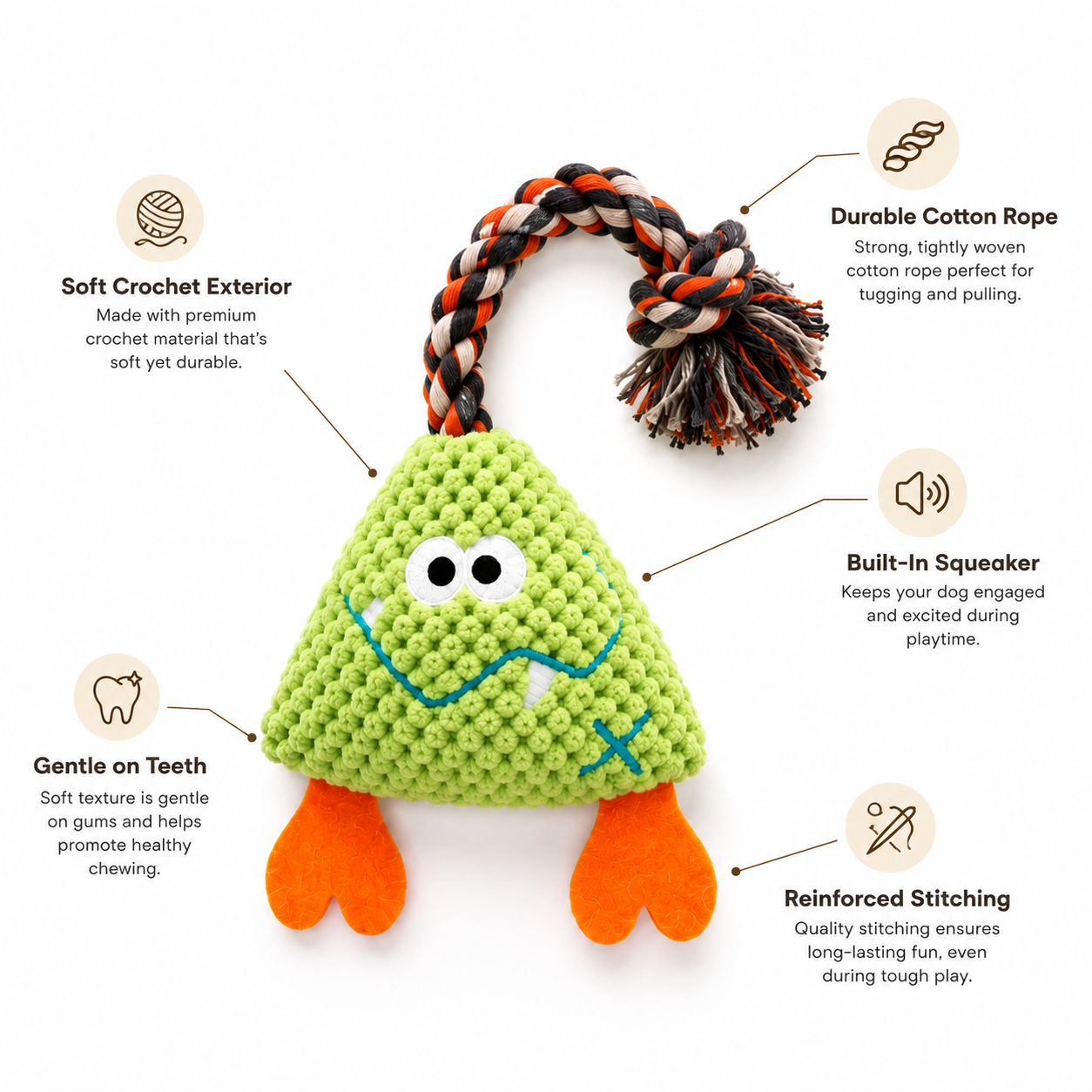 Plush Rope Dog Toy