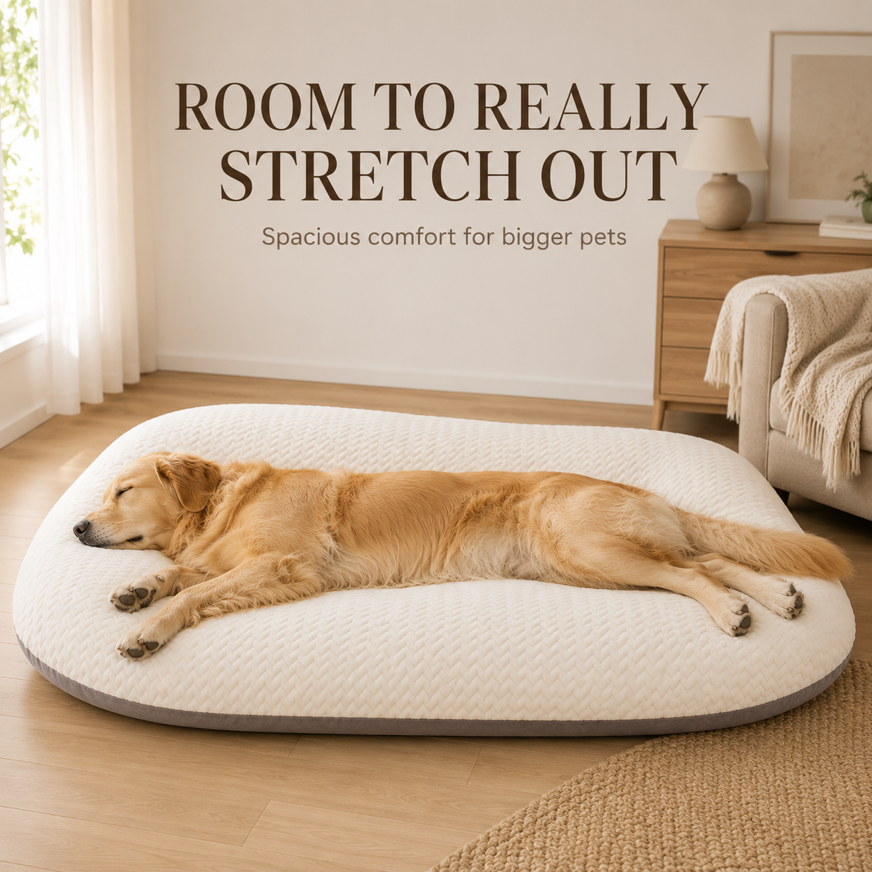 DreamCuddle Large Plush Dog & Cat Bed