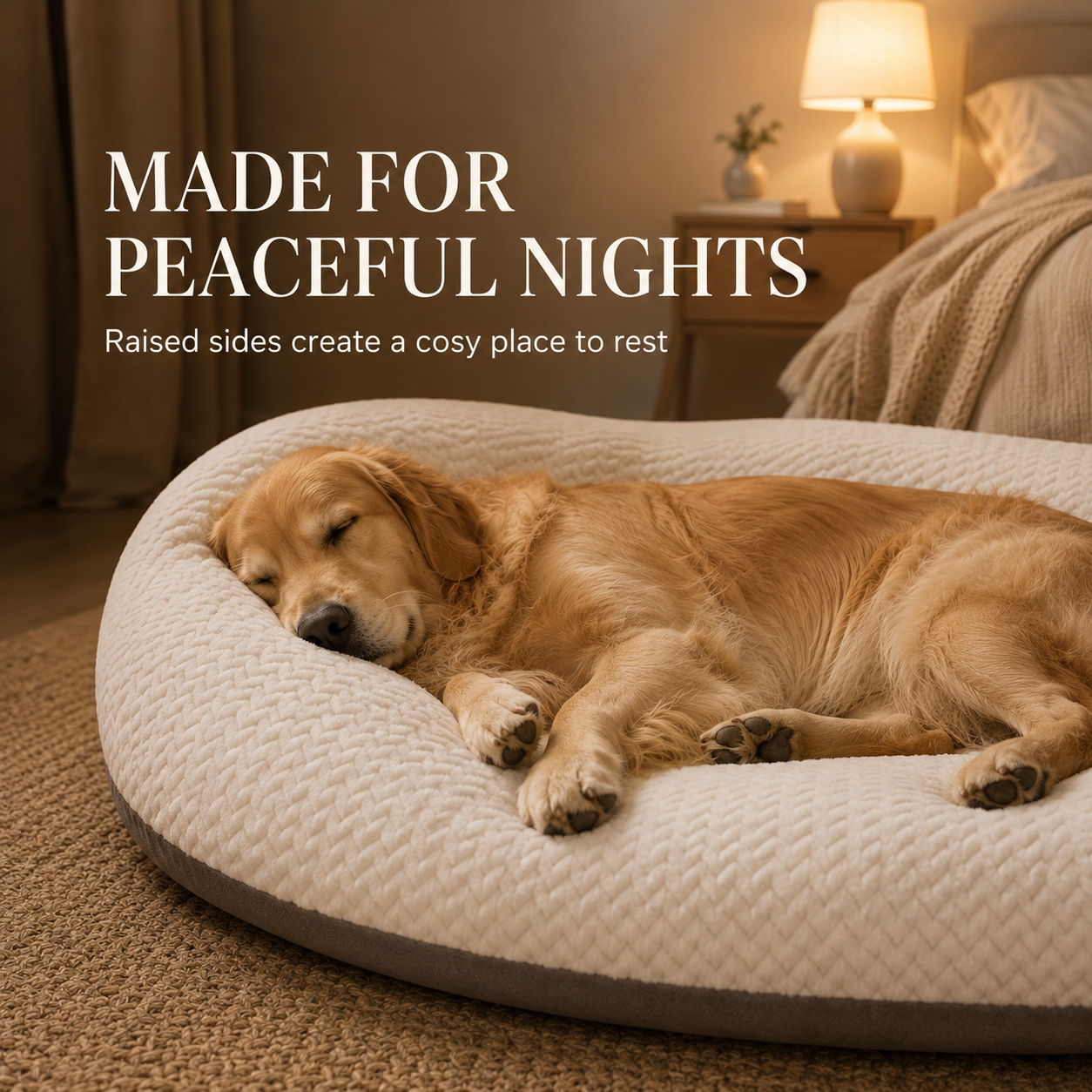 DreamCuddle Large Plush Dog & Cat Bed