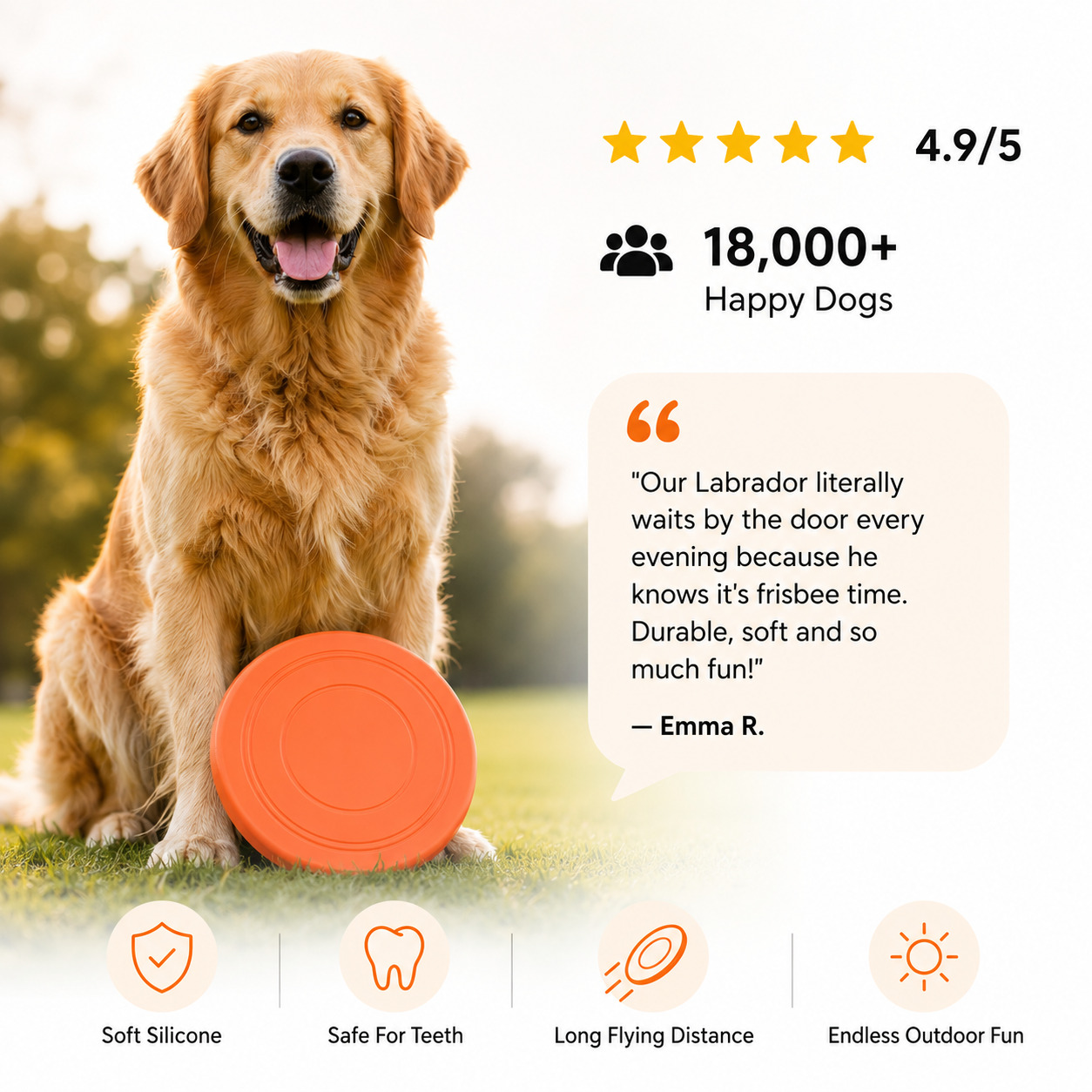 Silicone Flying Disc for Dogs