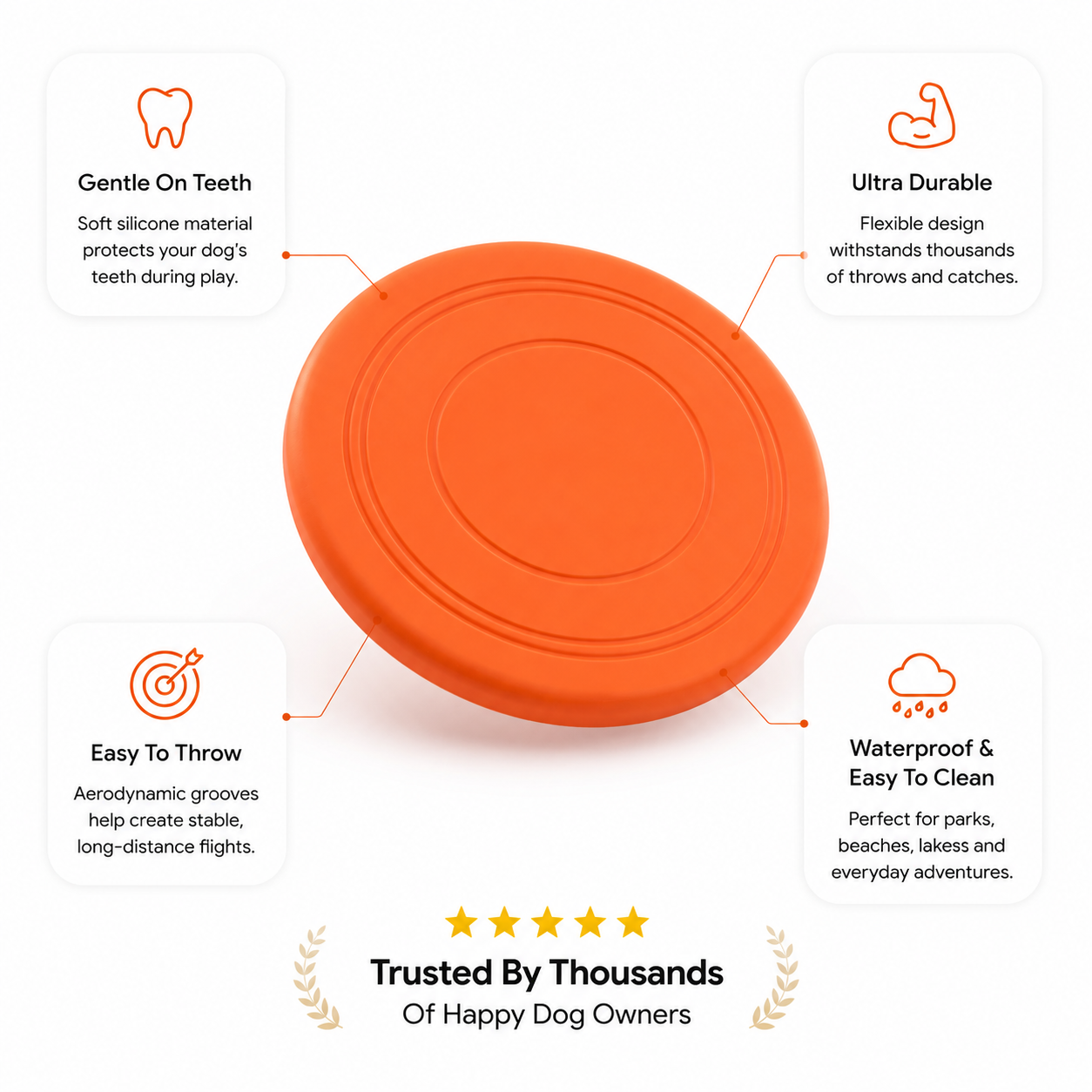 Silicone Flying Disc for Dogs