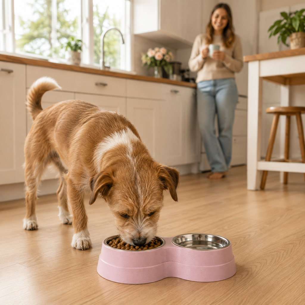 TwinFeast Stainless Steel Double Pet Bowl