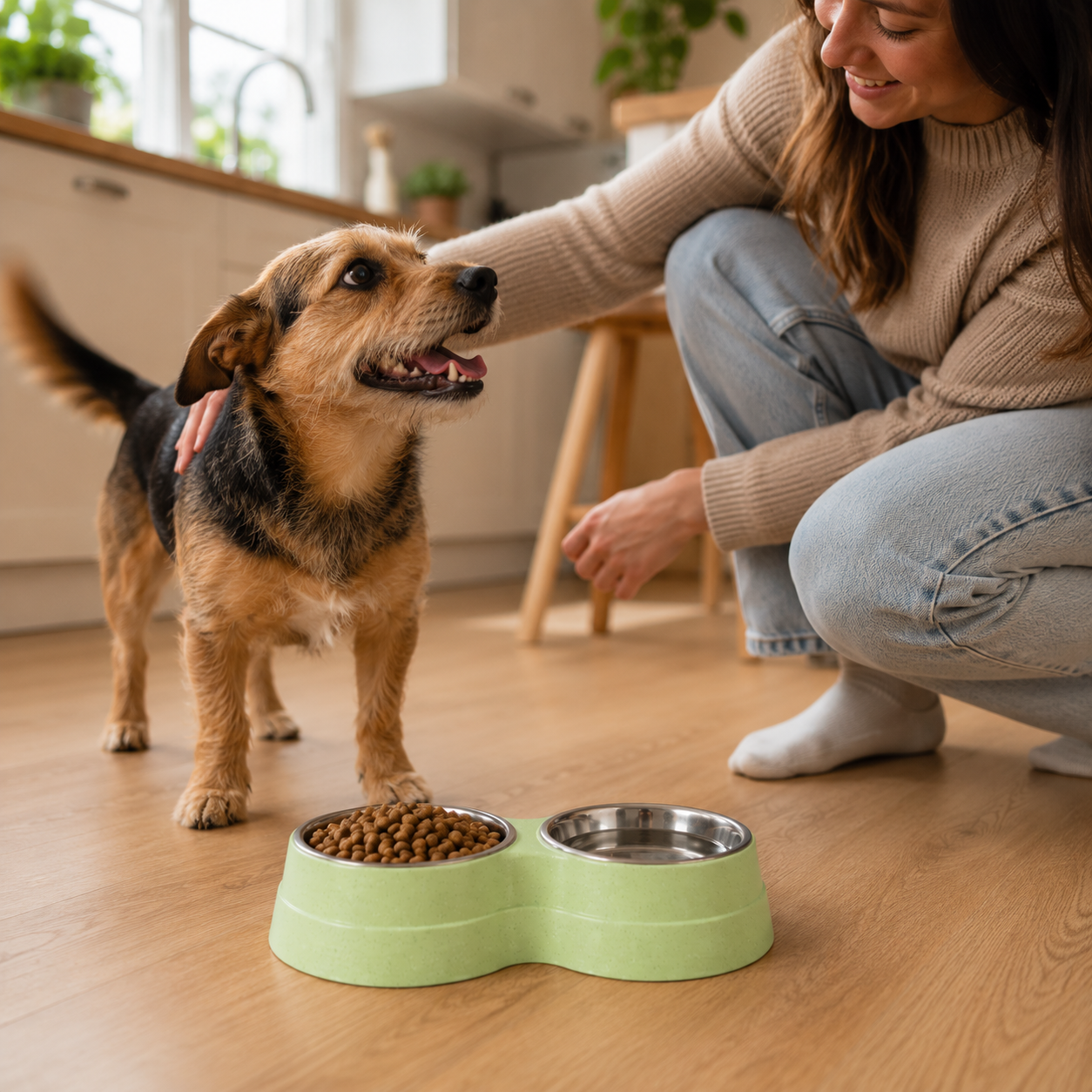 TwinFeast Stainless Steel Double Pet Bowl