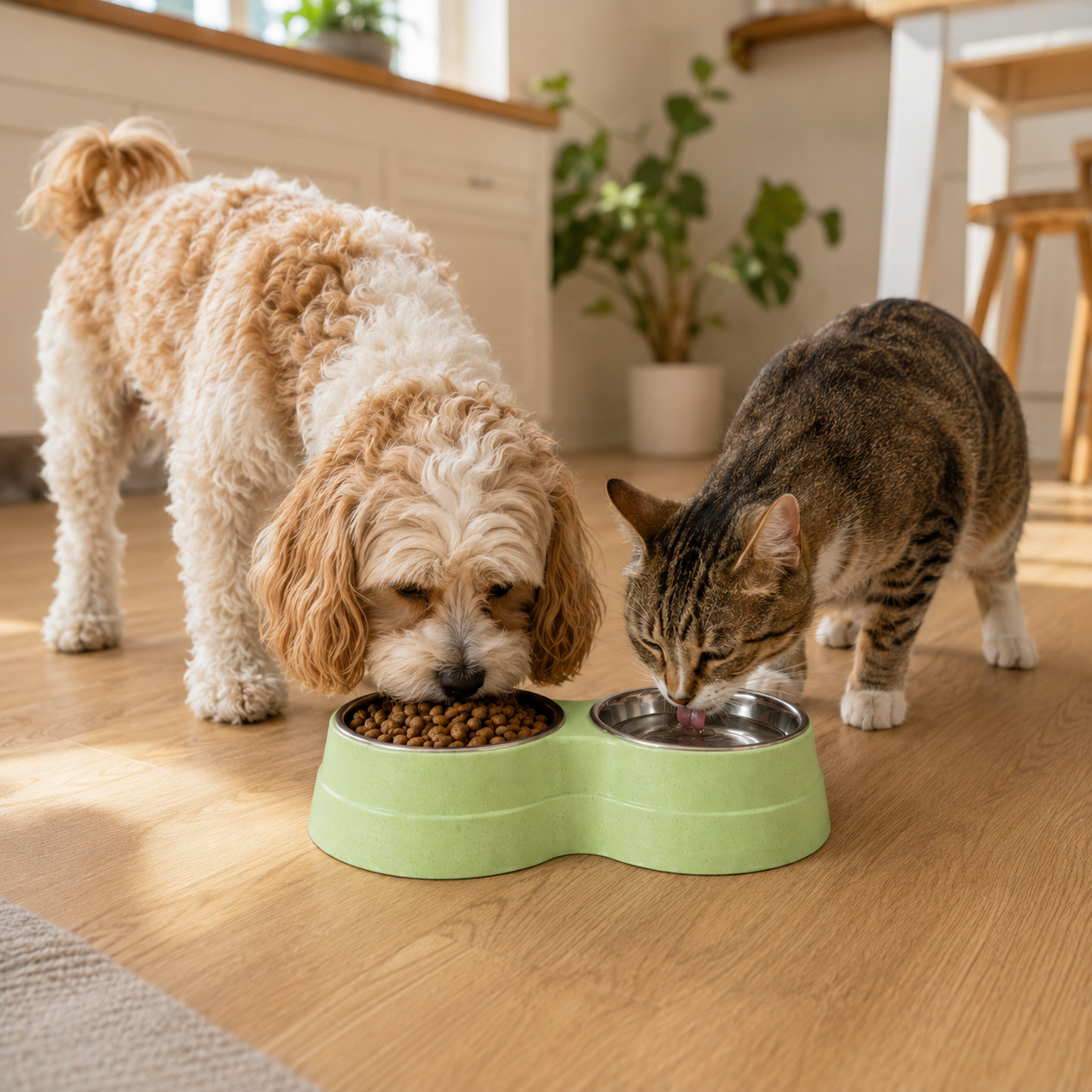 TwinFeast Stainless Steel Double Pet Bowl