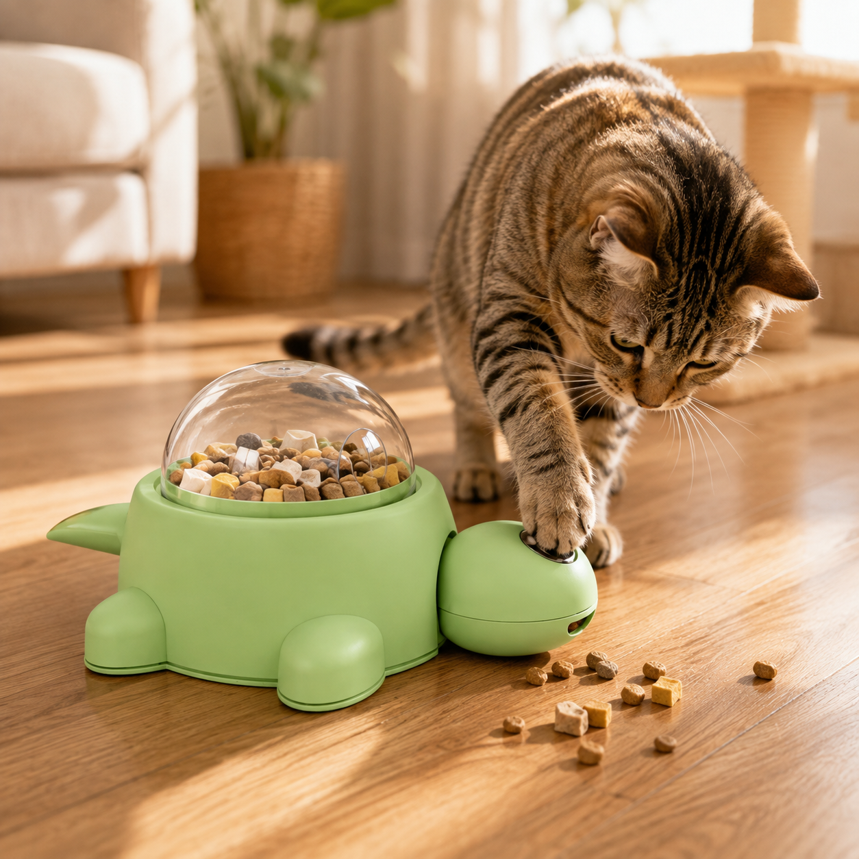 Interactive Pet Food Dispenser