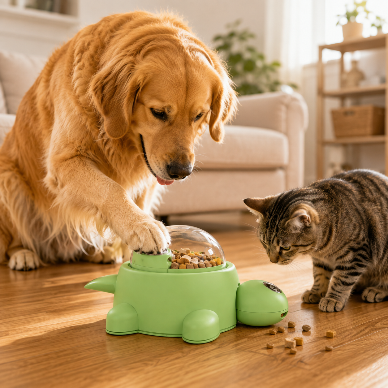 Interactive Pet Food Dispenser