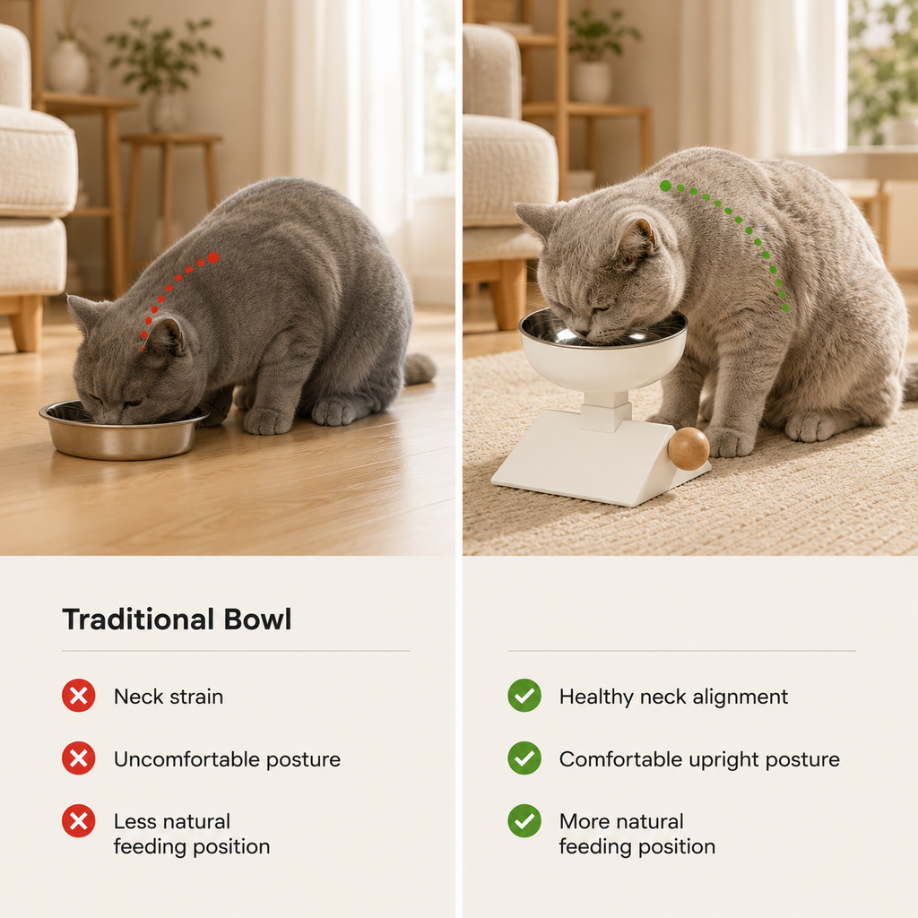 Adjustable Elevated Cat Bowl