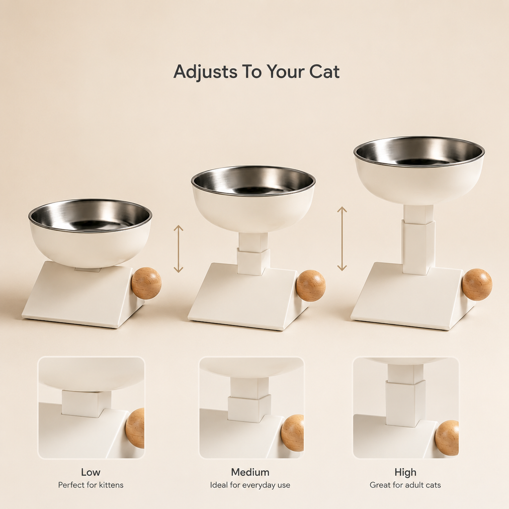 Adjustable Elevated Cat Bowl