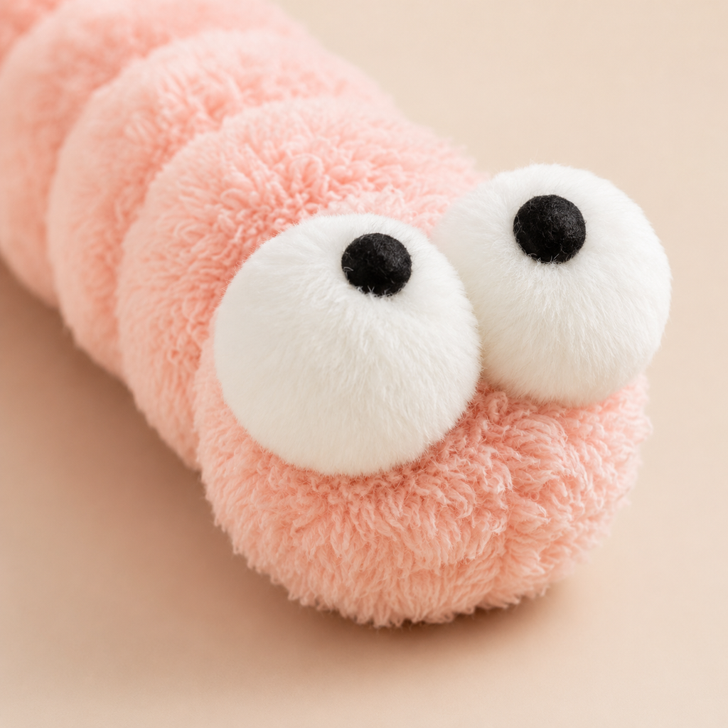 Plush Caterpillar Cat Toy