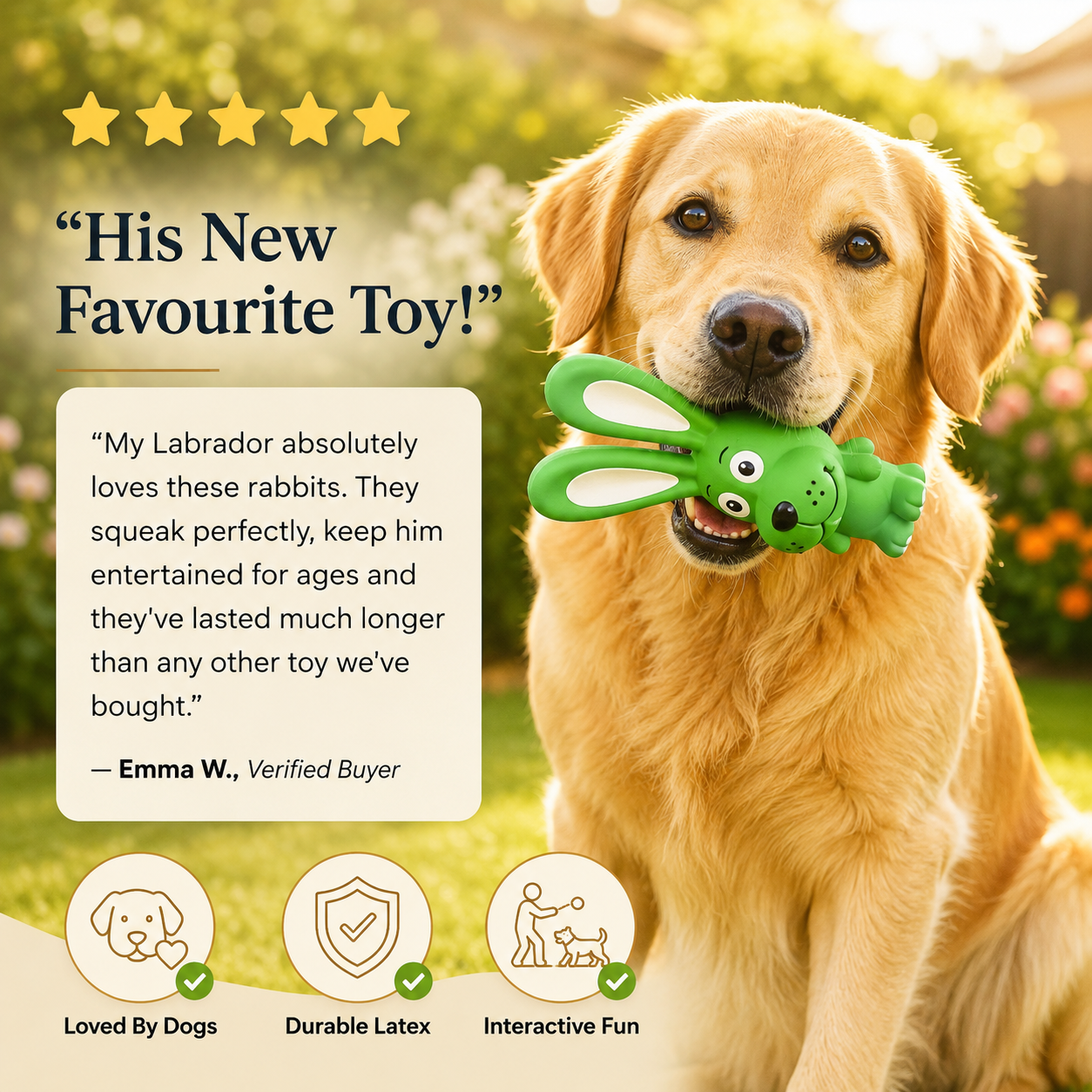 Bunny Rabbit Dog Chew Toy
